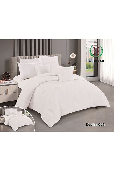 Gerenic 8-piece summer comforter set for two people, fixed middle filling, size 240 x 260 cm