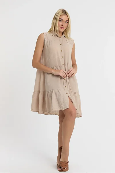 TCT TEKSTİL Women's Dress - Muslin Katkat Dress - 3020