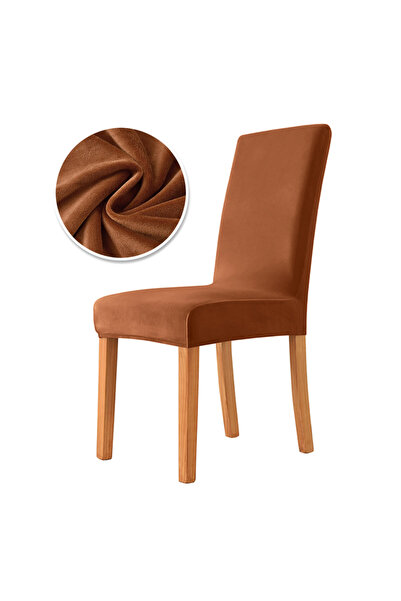 Choice 1 pc brown New Velvet Fabric Chair Cover Super Soft Chair Covers For D...