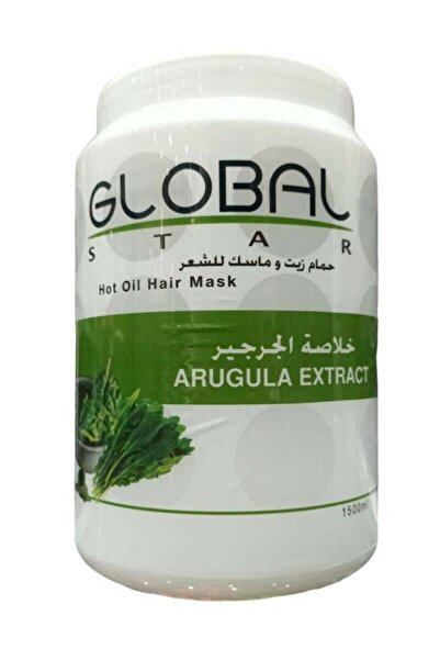 Globalstar حمام زيت وماسك للشعر بخلاصة الجرجير 1500مل لتغذية الشعر وتقويته وم...