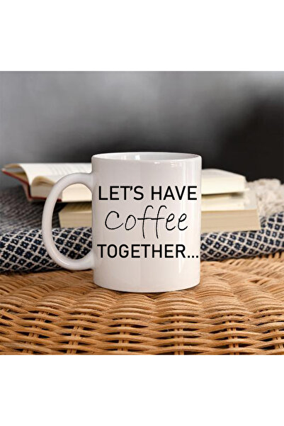 OEM Cana albă personalizată Să bem cafeaua împreună text negru, INOVATIX®. 33...