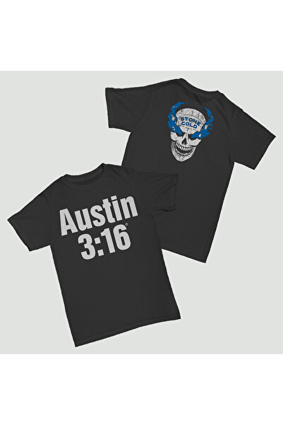 l'eivor Stone Cold Austin 3:16 Baskılı Pamuk T-shirt