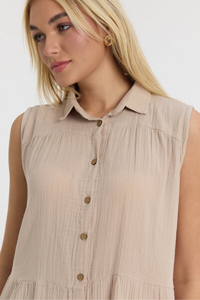 TCT TEKSTİL Γυναικείο Φόρεμα - Μουσελίνα Φόρεμα - 3020