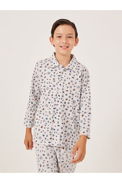 Styli All-Over Skate Board Print Shirt and Pyjama Set