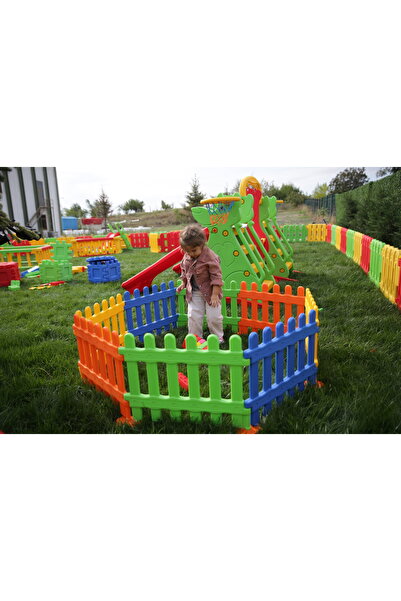 MUPARK Modüler Oyun Çiti - 4 Renk 8 Parçalı | Anaokulu, Kreş ve Ev İçin Uygun