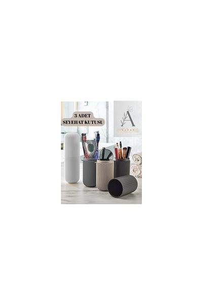 ALPAR 3Pcs Travel Box Toothbrush Case Makeup Brush Case Bag Inside Box Goods Carrying Box