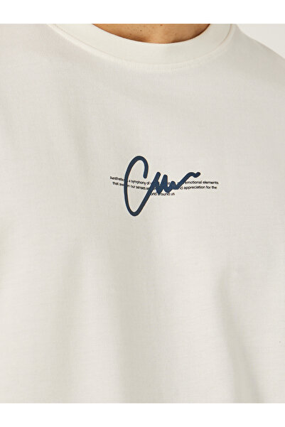 Styli Slogan Print Oversized Round Neck T-Shirt