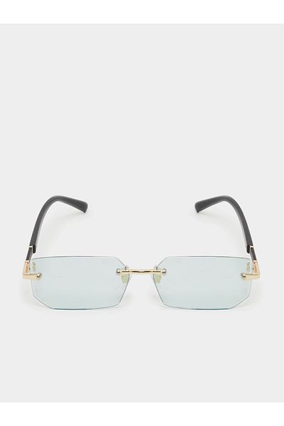 Styli Green Square Sunglasses with Nose Pads