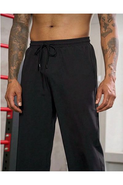 LACKH Μαύρη αθλητική φόρμα Jogger - Ελαστικό πόδι