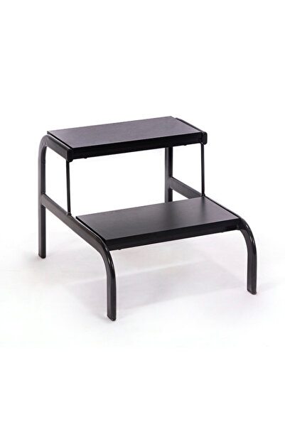 Genel Markalar Eskabo Oval Metal Gövdeli İki Basamaklı Merdiven-Siyah | LaborTech-4206