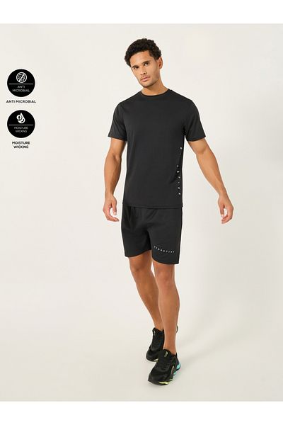 Styli Printed Regular Fit Training T-Shirt and Shorts Set