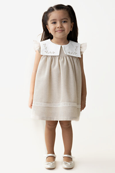 Baby Animals Kız Bebek Elbise Kız Çocuk Elbise Doğum Günü Parti Düğün Keten K...