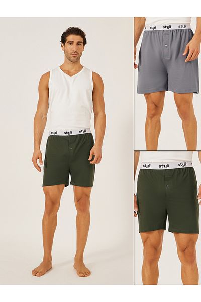 Styli Pack of 2 - Knitted Boxer With Elasticated Waistband