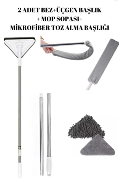 çt çeçem ticaret Mop triunghiular pentru curățarea sticlei și mop pentru colț...