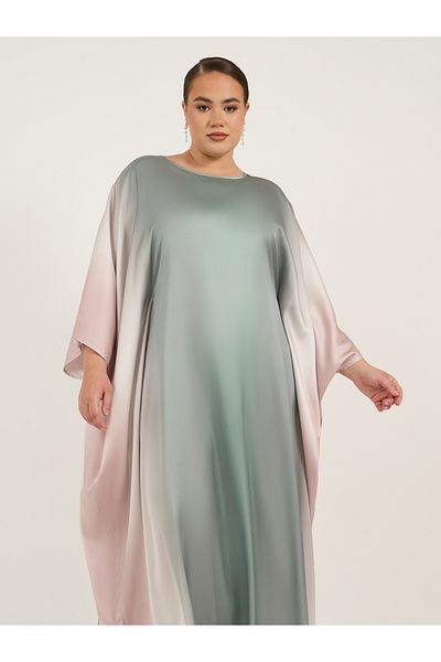Styli قفطان ساتان بطبعة أومبير