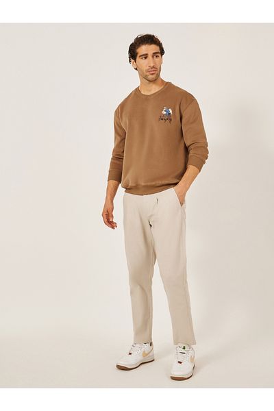 Fort Collins By Styli Embroidered Round Neck Oversized Sweatshirt