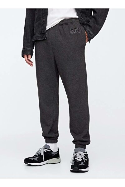 GAP V-Frch Ft Herıtage Age Jogger Fransız Havlu Kumaş Jogger Erkek Eşofman Altı KOYU-GRİ