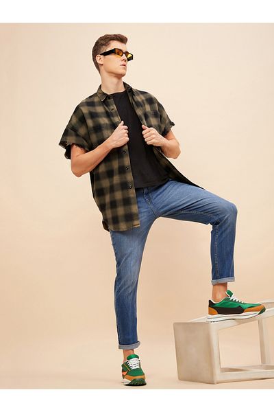 High Star By Styli Mid Rise Faded Regular Fit Jeans
