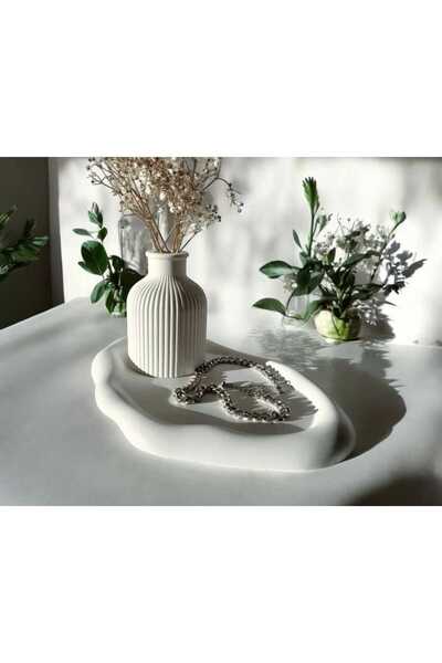 evora tasarım Set of Vase with Decorative Plate