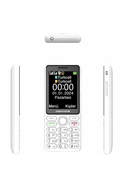 DIGIPHONE S600 Plus Tuşlu Cep Telefonu Beyaz (KVK Servis Garantisi)