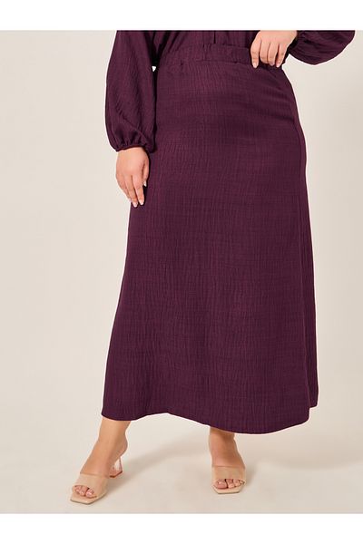 Styli Plus Size Textured Maxi Skirt