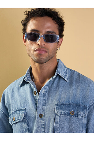 Mascln Sassafras By Styli Washed Denim Oversized Shacket