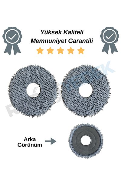 robotyedek Roborock Q Revo Master Compatible 2 Pieces Microfiber Mop Cloth