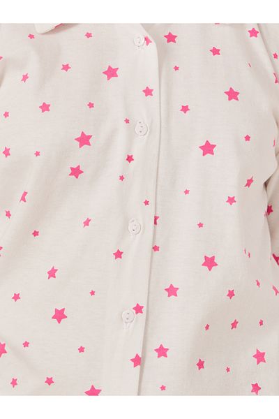 Styli All-Over Star Print Shirt and Pyjama Set