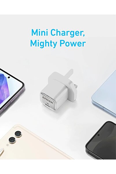Anker انكر شاحن PPS قابل للطي بمنفذ يواسبي سي بقوة 25 واط اسود