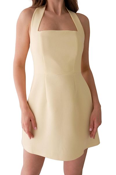 Moda Amore Strappy Square Neck Mini Graduation & Prom & Evening Dress