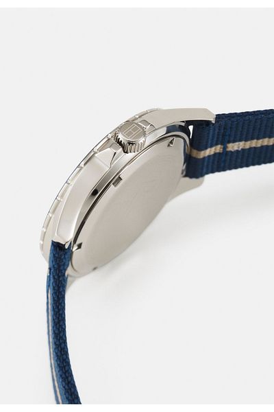 Tommy Hilfiger Men watch 1792011 Logan, Silver Tone with Blue dial, mechanism Miyota 2036 Quartz