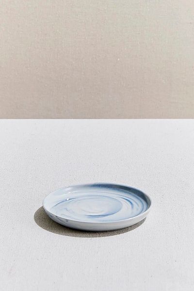 Paşabahçe Marble Porcelain Serving Plate Round