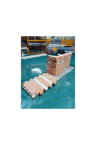 GİT3D 3D Diorama Curb Stone Mold with 44 Pieces Kit 1:20 Scale