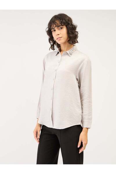 Salt Attire Women's Solid Shirt For Office, Casual Wear & Everyday Smart Styling