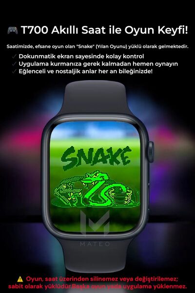 MATEO Akıllı Saat Yeni Nesil T700s Watch 7 Series Ios Androıd Uyumlu Bluetooh Arama Bildirim Alma