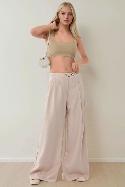 Hiccup Pantaloni casual plisați cu talie înaltă