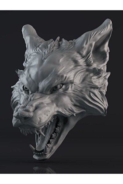 GİT3D Kurt Kafası duvar dekoru