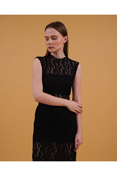 MODA Zero Sleeve Lace Lace Humbuck Cotton Blouse Black Jb 201545568