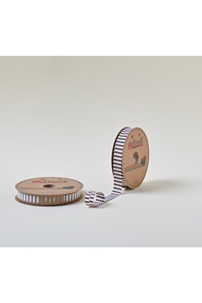 Marsilyan الأنابيب سميكة مخططة طبقة F05 بني 2 سم 25 متر 65% قطن 35% بوليستر