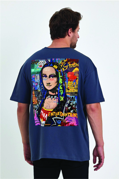 By Caspita Fashion Lenithra Mona Lisa Leđa Štampano Unisex Oversize kroj Diml...