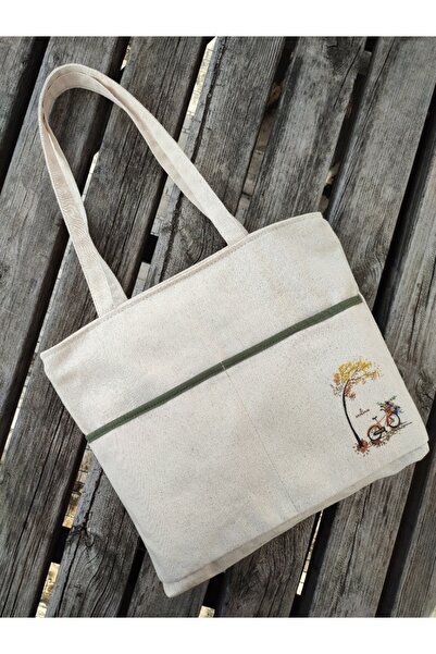 JANJAN КАНВАСНА СУМКА, З ЗАСТІБКОЮ, ПЕРЕДНЬОЮ КИШЕНЕЮ, ВНУТРІШНЬОЮ КИШЕНЕЮ КА...