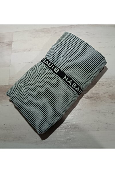 Decathlon Nabaiji Microfiber Towel - XL Size - Black/Grey Striped - 110 × 175 cm