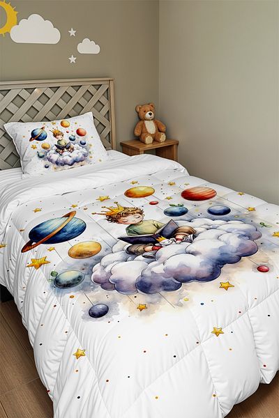 EVPANYA Hero Reading a Book Patterned Single Duvet and Pillowcase