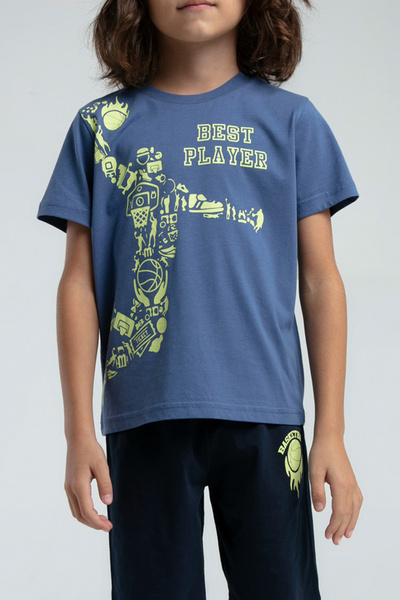 White Velvet Дитячий комплект з шортів та футболки з супрем-тканини, 100% бав...