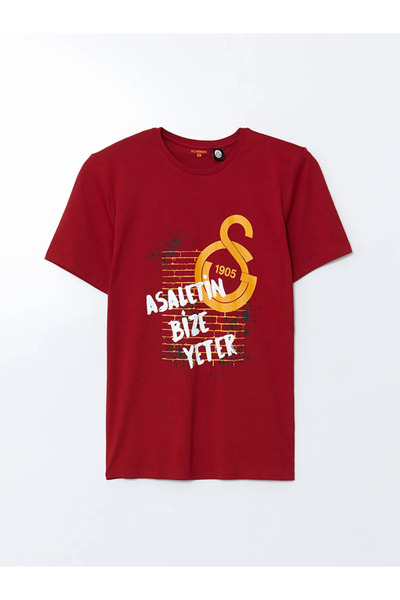 LC Waikiki Kırmızı Standart Kalıp Galatasaray Baskılı Erkek Pijama Takımı