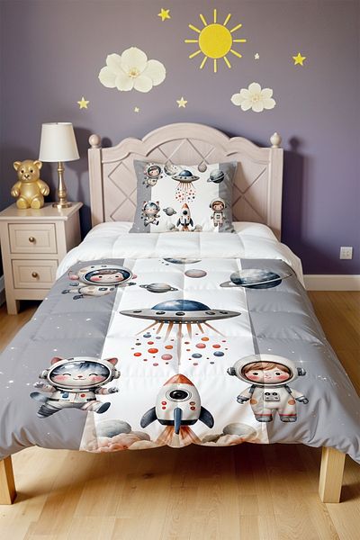 EVPANYA Cat and Child Astronaut Space Waterfall
