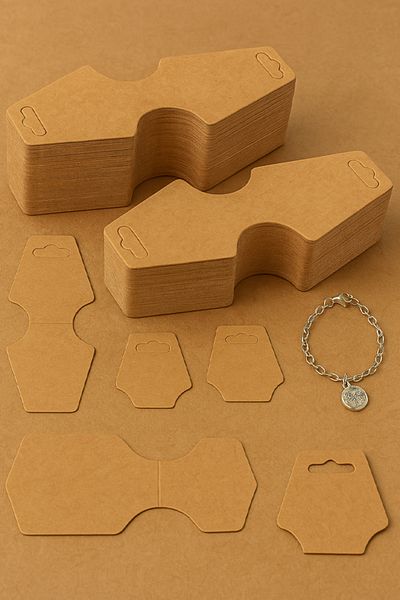 OLİ Art 100 Name Hanging Cards - Jewelry, Bracelet and Necklace Display Cards 9X4Cm