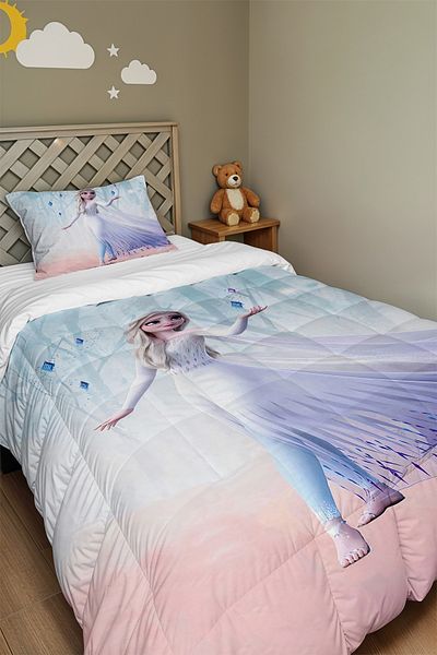 EVPANYA Elsa Patterned Single Quilt and Pillowcase with Tulle Dress