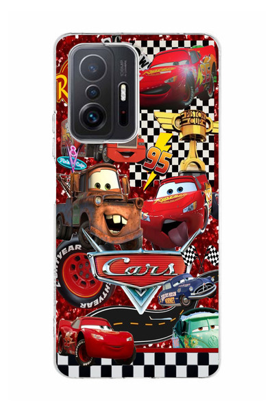 moonset Xiaomi Mi 11T / Mi 11T Pro Uyumlu Arabalar Kolaj Tasarımlı Baskılı Şe...