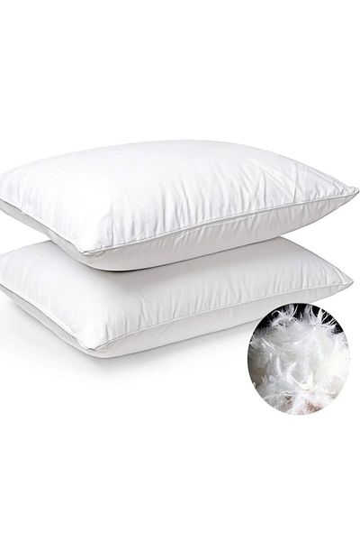 Seda Home Art 4 Pieces 100% Goose down Natural Pillow - 50X70 1000Gr Goose down Pillow, Suitable for Hotel and Home Use